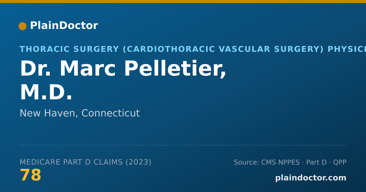Shareable card for Marc Pelletier, M.D. - Thoracic Surgery (Cardiothoracic Vascular Surgery) Physician, New Haven, CT