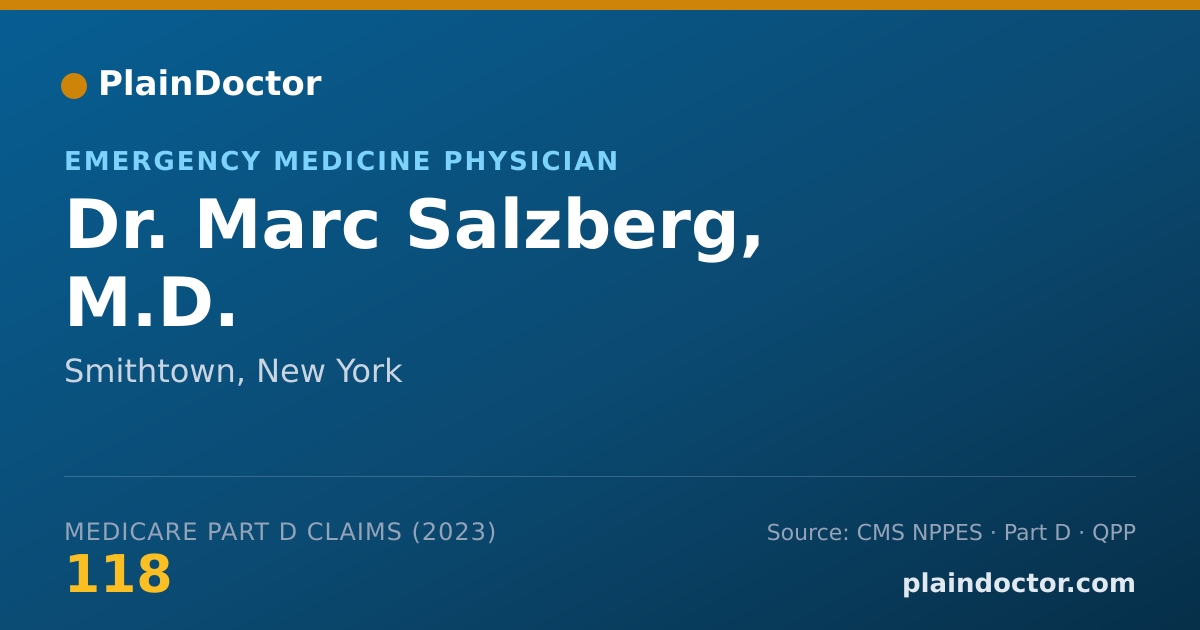 Shareable card for Marc Salzberg, M.D. - Emergency Medicine Physician, Smithtown, NY