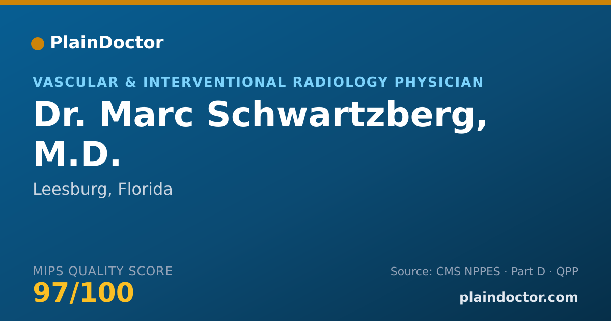 Shareable card for Marc Schwartzberg, M.D. - Diagnostic Radiology Physician, Leesburg, FL