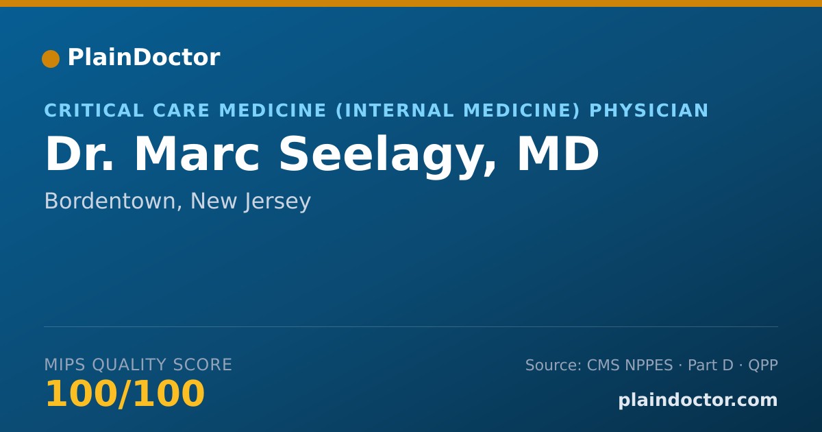 Shareable card for Marc Seelagy, MD - Pulmonary Disease Physician, Bordentown, NJ
