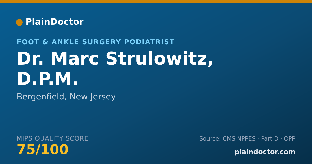 Shareable card for Marc Strulowitz, D.P.M. - Foot & Ankle Surgery Podiatrist, Bergenfield, NJ