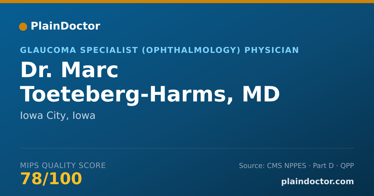 Shareable card for Marc Toeteberg-Harms, MD - Glaucoma Specialist (Ophthalmology) Physician, Iowa City, IA