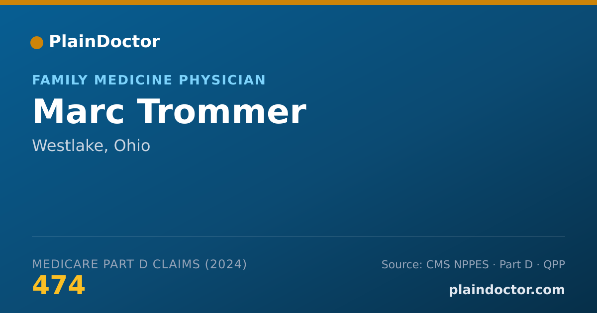 Shareable card for Marc Trommer - Family Medicine Physician, Westlake, OH