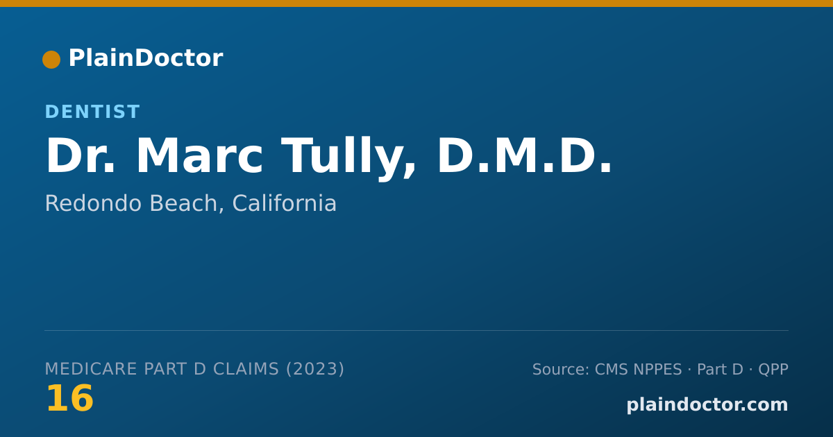 Shareable card for Marc Tully, D.M.D. - Dentist, Redondo Beach, CA