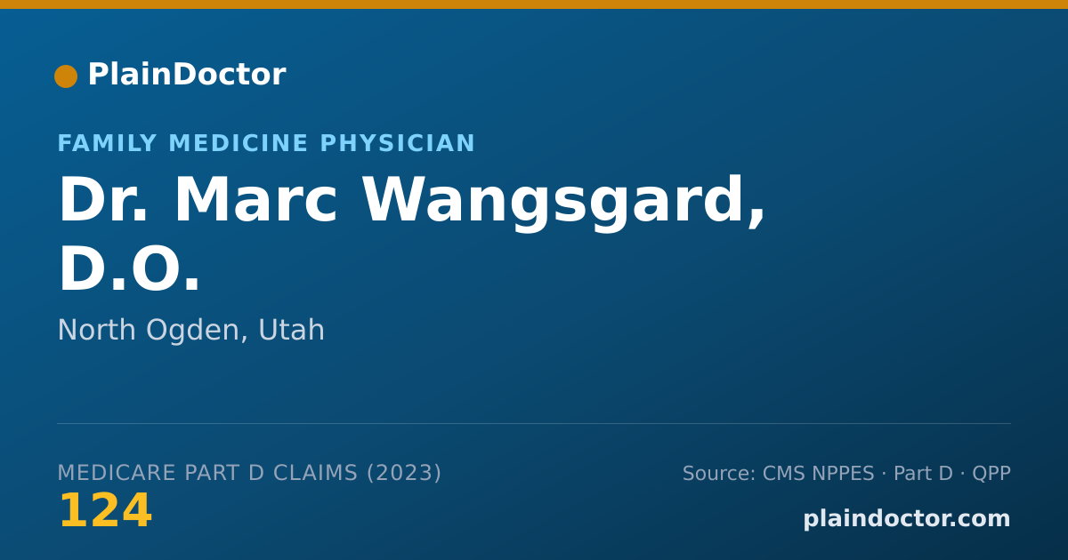 Shareable card for Marc Wangsgard, D.O. - Family Medicine Physician, North Ogden, UT