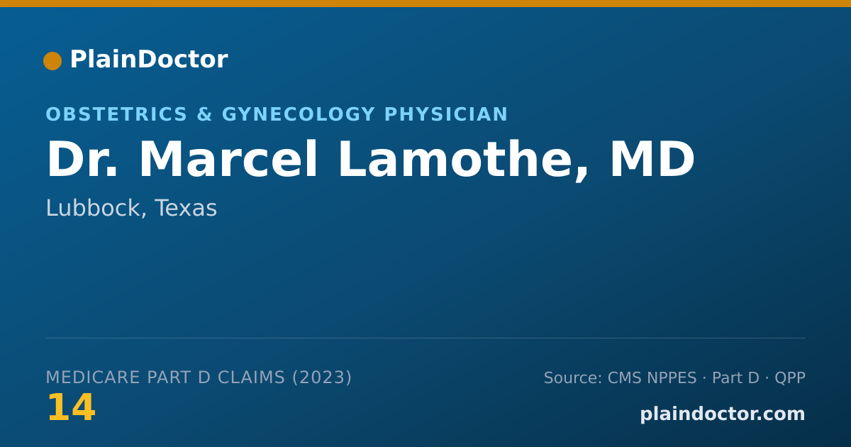 Shareable card for Marcel Lamothe, MD - Obstetrics & Gynecology Physician, Lubbock, TX