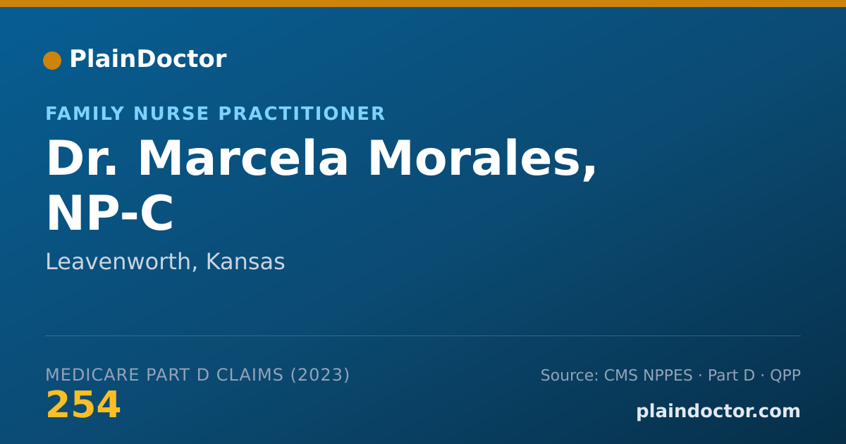 Shareable card for Marcela Morales, NP-C - Family Nurse Practitioner, Leavenworth, KS