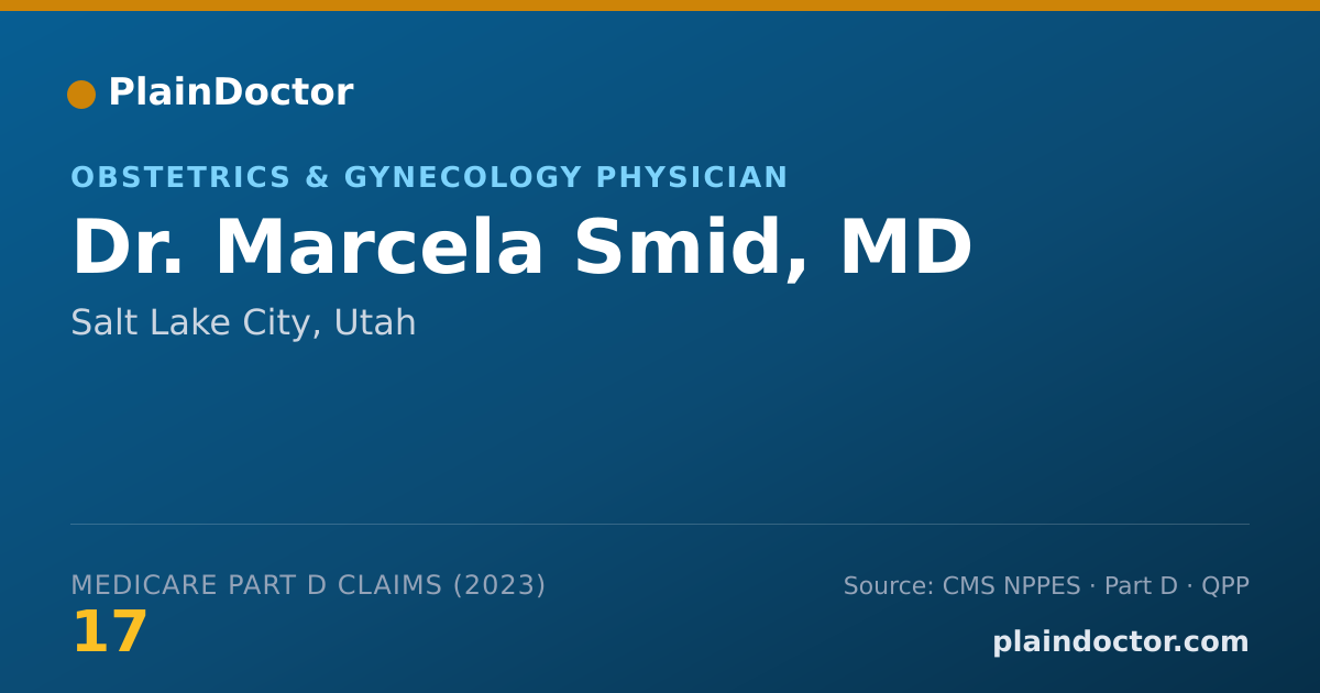 Shareable card for Marcela Smid, MD - Obstetrics & Gynecology Physician, Salt Lake City, UT