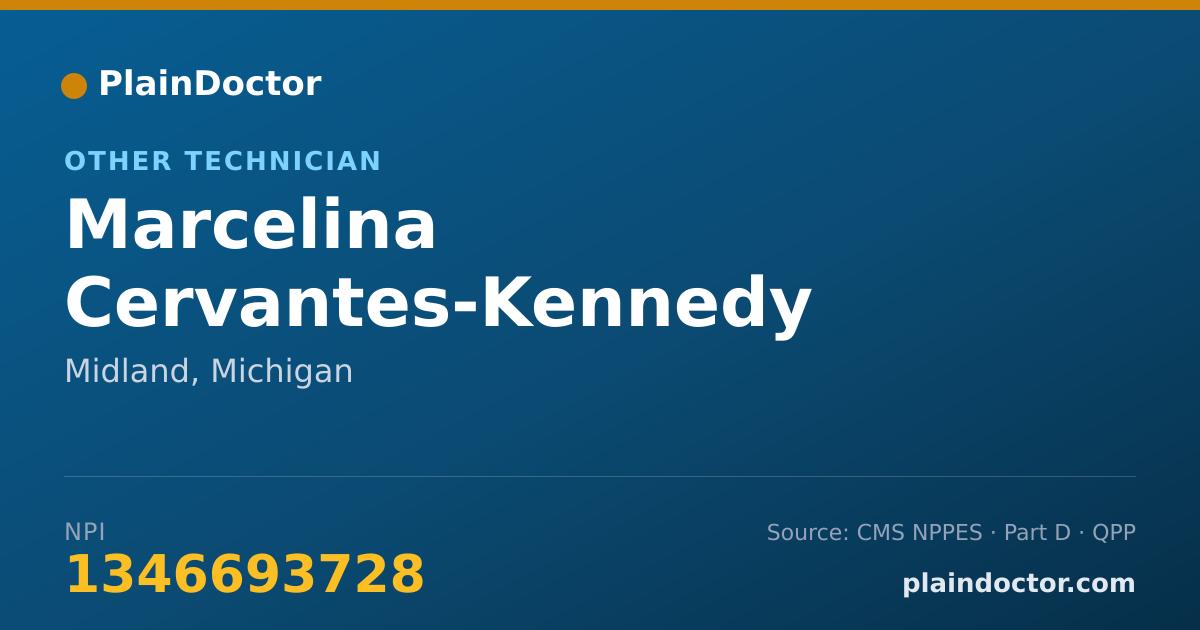 Shareable card for Marcelina Cervantes-Kennedy - Other Technician, Midland, MI