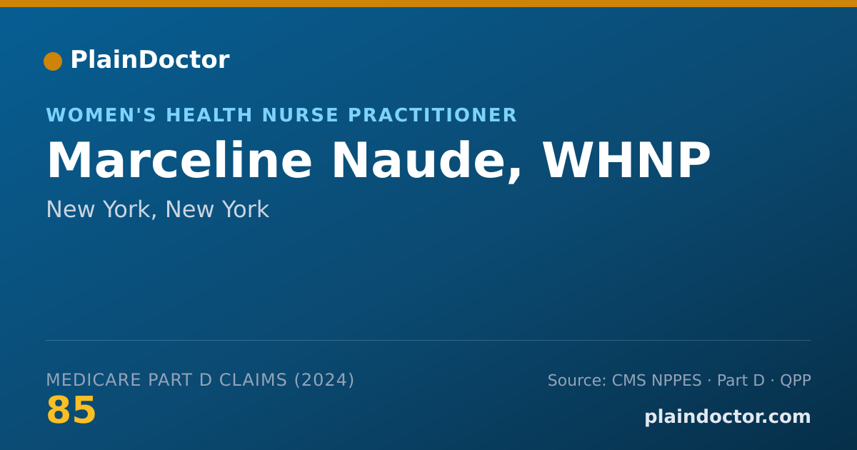 Shareable card for Marceline Naude, WHNP - Women's Health Nurse Practitioner, New York, NY