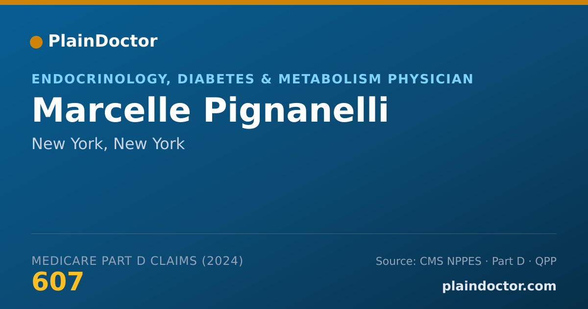 Shareable card for Marcelle Pignanelli - Endocrinology, Diabetes & Metabolism Physician, New York, NY