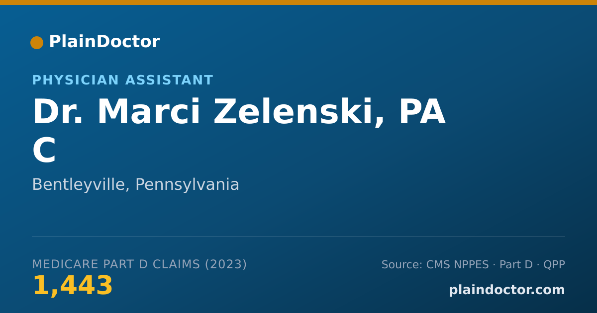 Shareable card for Marci Zelenski, PA C - Physician Assistant, Bentleyville, PA