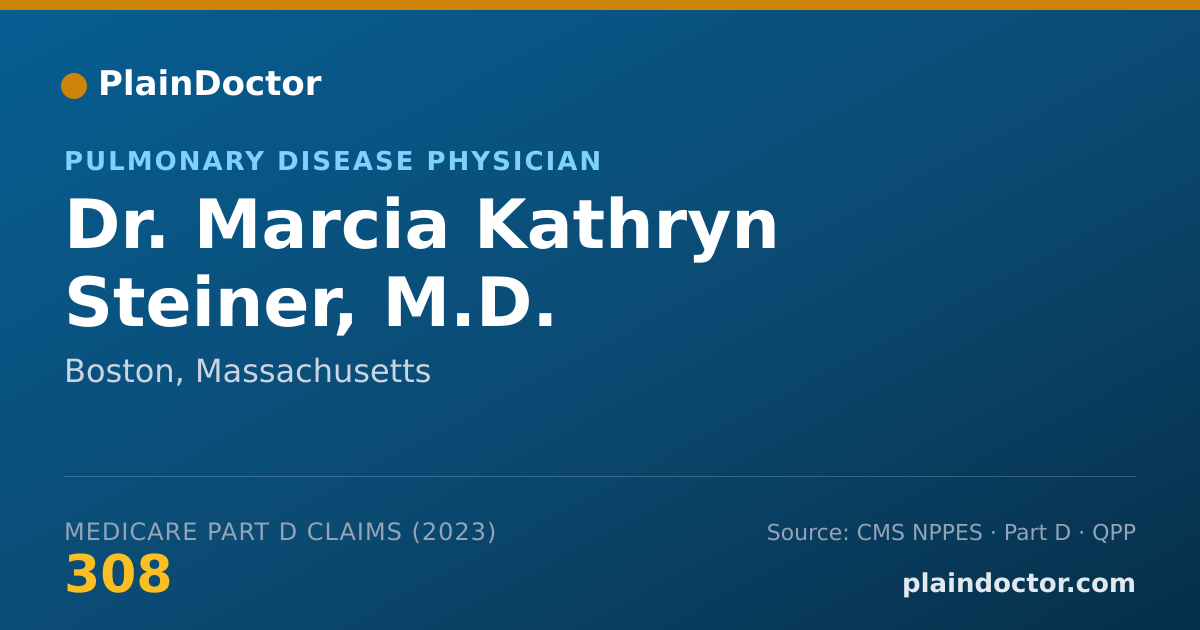 Shareable card for Marcia Kathryn Steiner, M.D. - Pulmonary Disease Physician, Boston, MA