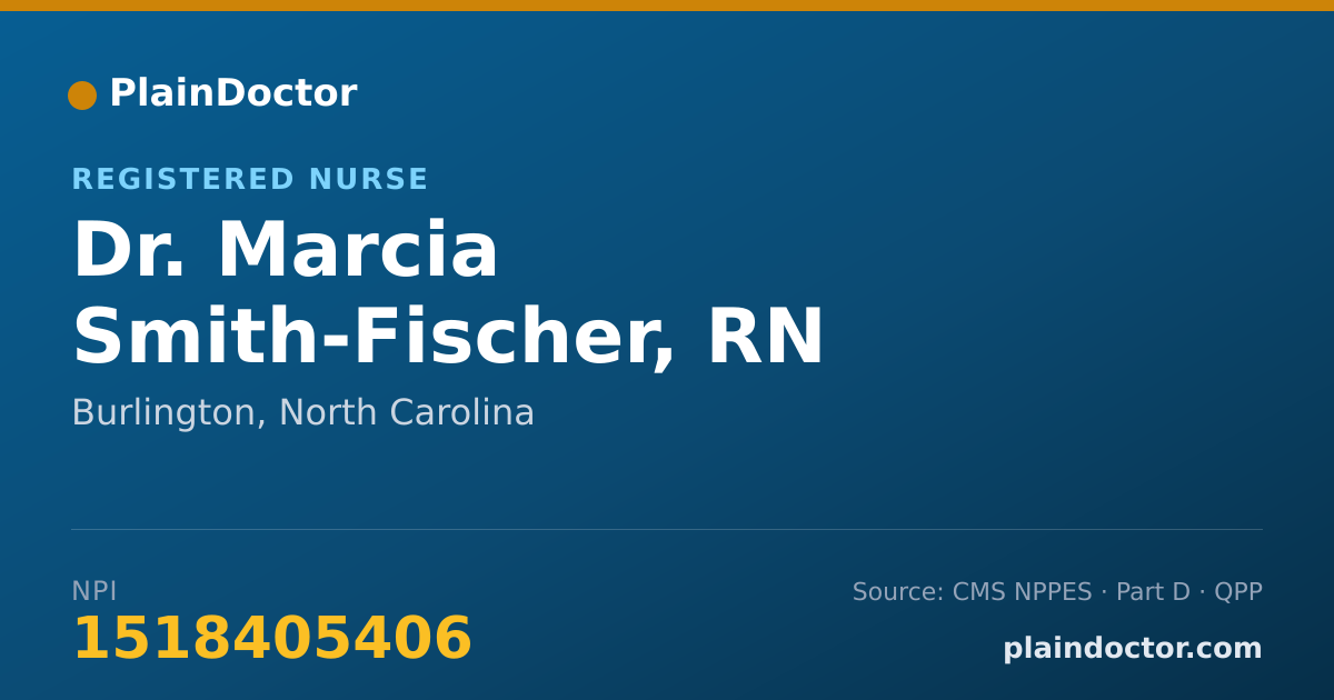 Shareable card for Marcia Smith-Fischer, RN - Registered Nurse, Burlington, NC