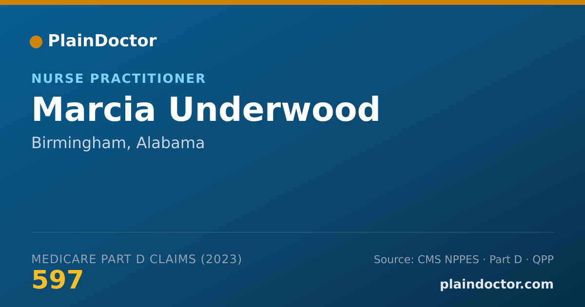 Shareable card for Marcia Underwood - Nurse Practitioner, Birmingham, AL