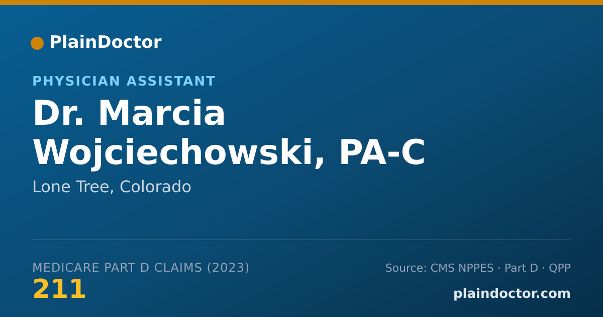 Shareable card for Marcia Wojciechowski, PA-C - Physician Assistant, Lone Tree, CO