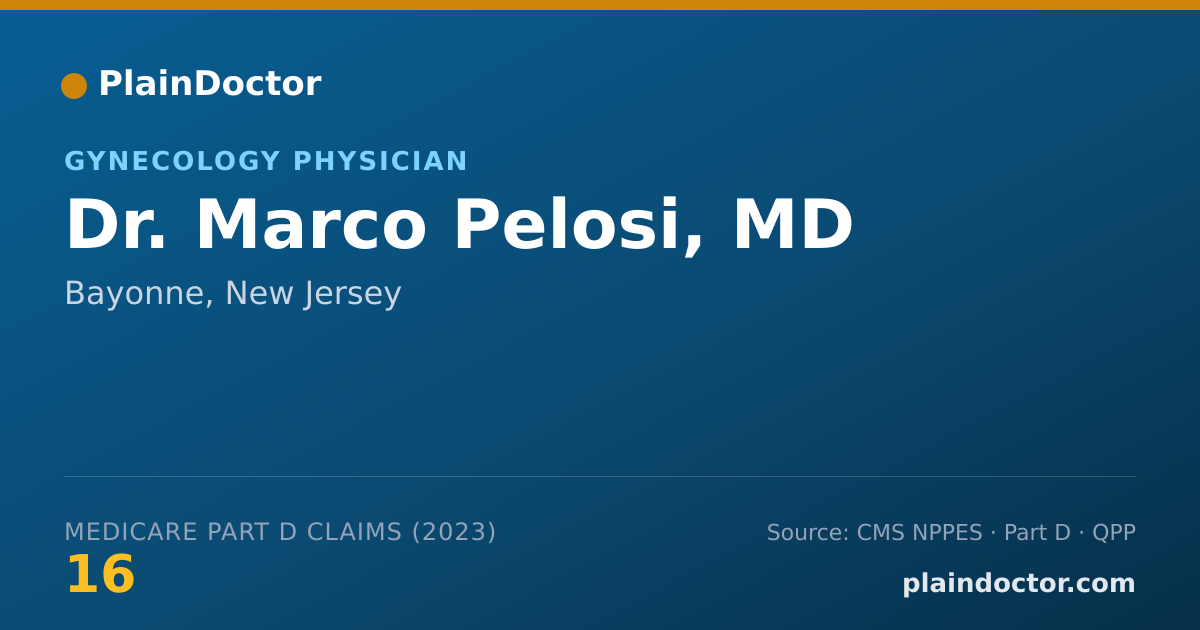 Shareable card for Marco Pelosi, MD - Gynecology Physician, Bayonne, NJ