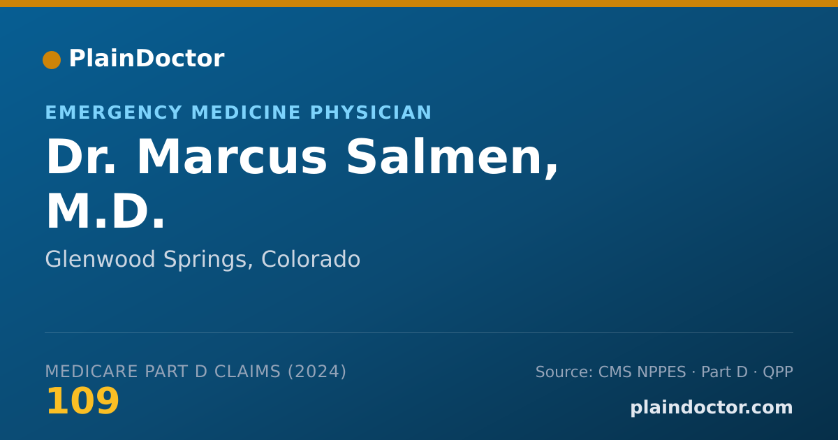 Shareable card for Marcus Salmen, M.D. - Emergency Medicine Physician, Glenwood Springs, CO