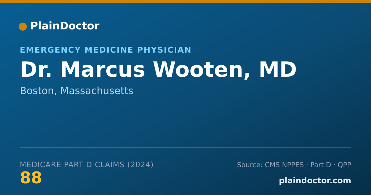 Shareable card for Marcus Wooten, MD - Emergency Medicine Physician, Boston, MA