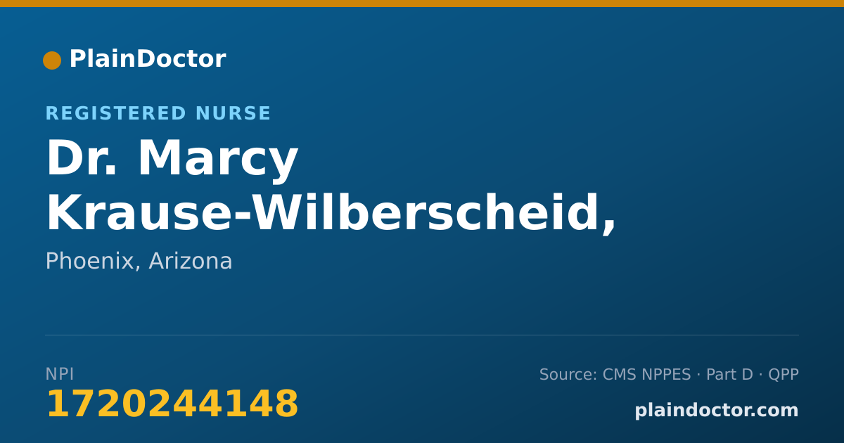Shareable card for Marcy Krause-Wilberscheid, RN - Registered Nurse, Phoenix, AZ