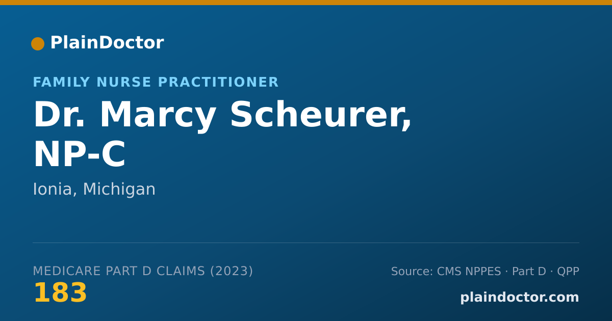 Shareable card for Marcy Scheurer, NP-C - Family Nurse Practitioner, Ionia, MI
