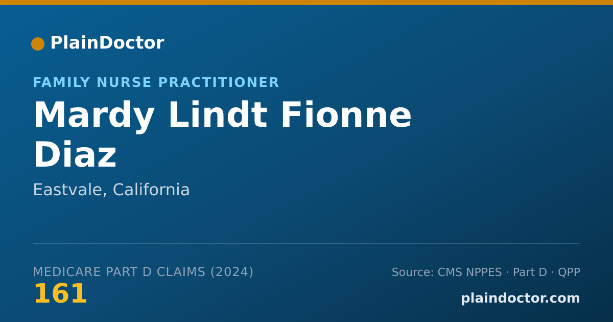 Shareable card for Mardy Lindt Fionne Diaz - Family Nurse Practitioner, Eastvale, CA