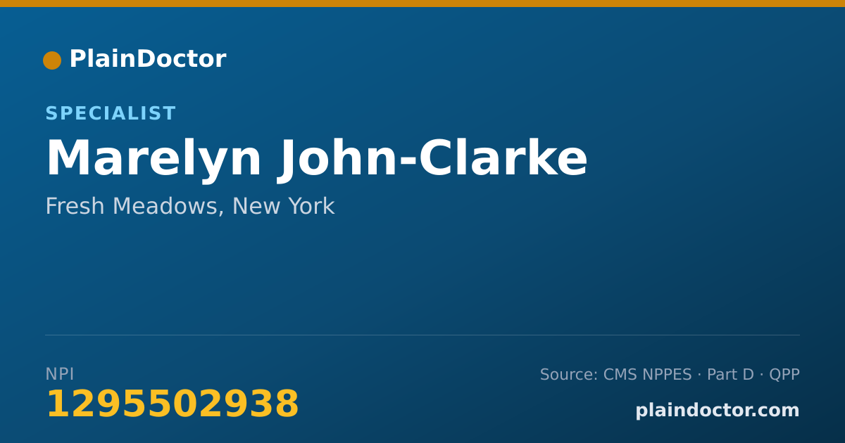 Shareable card for Marelyn John-Clarke - Specialist, Fresh Meadows, NY