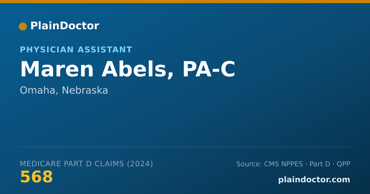Shareable card for Maren Abels, PA-C - Physician Assistant, Omaha, NE