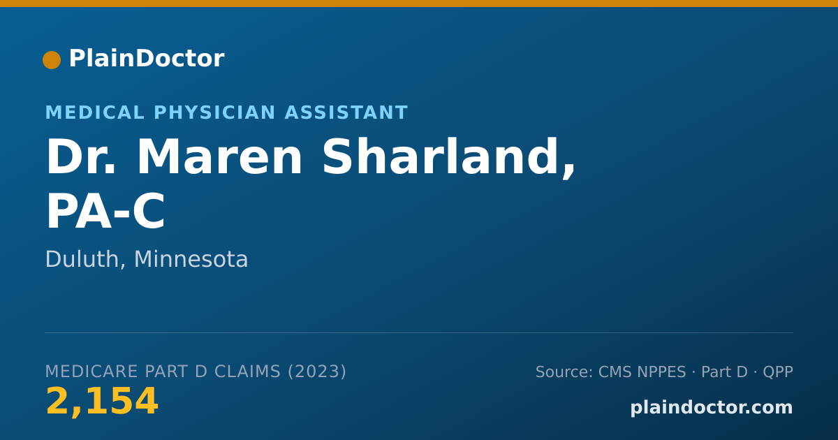 Shareable card for Maren Sharland, PA-C - Medical Physician Assistant, Duluth, MN