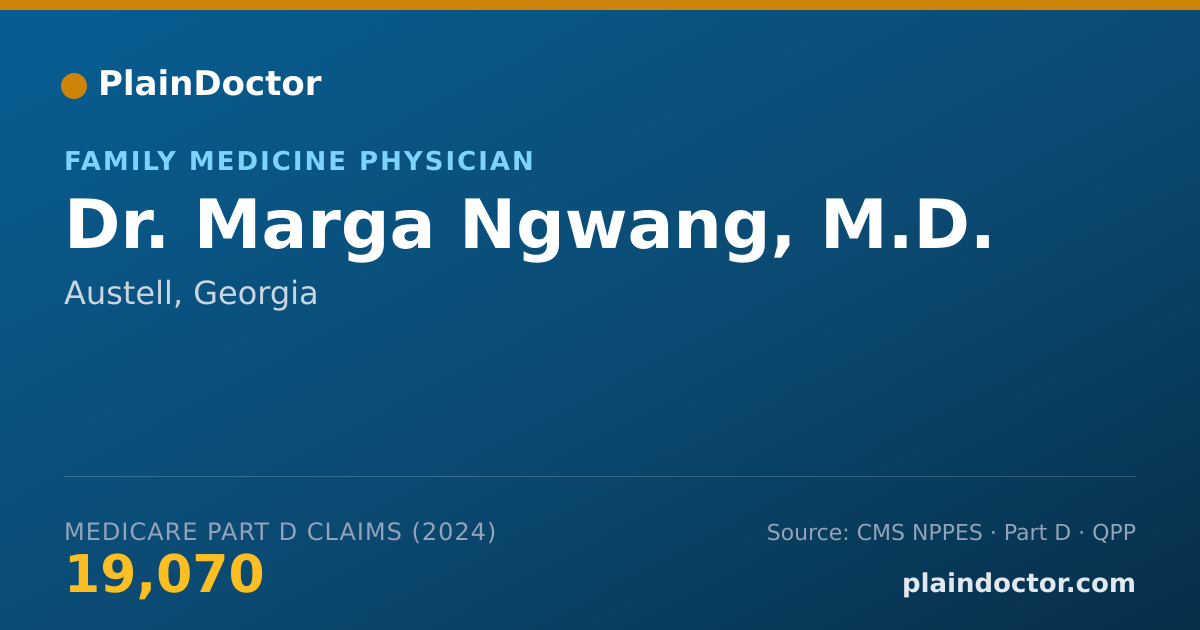 Shareable card for Marga Ngwang, M.D. - Family Medicine Physician, Austell, GA