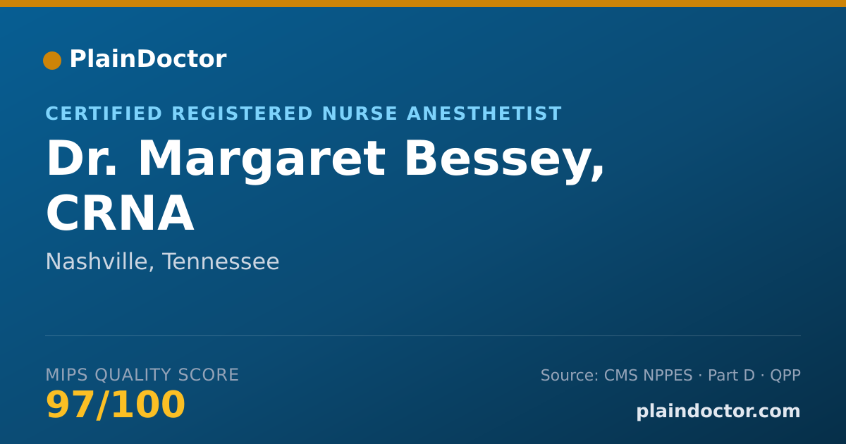 Shareable card for Margaret Bessey, CRNA - Certified Registered Nurse Anesthetist, Nashville, TN