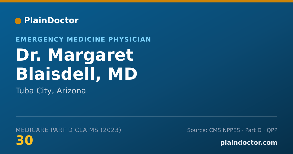 Shareable card for Margaret Blaisdell, MD - Emergency Medicine Physician, Tuba City, AZ