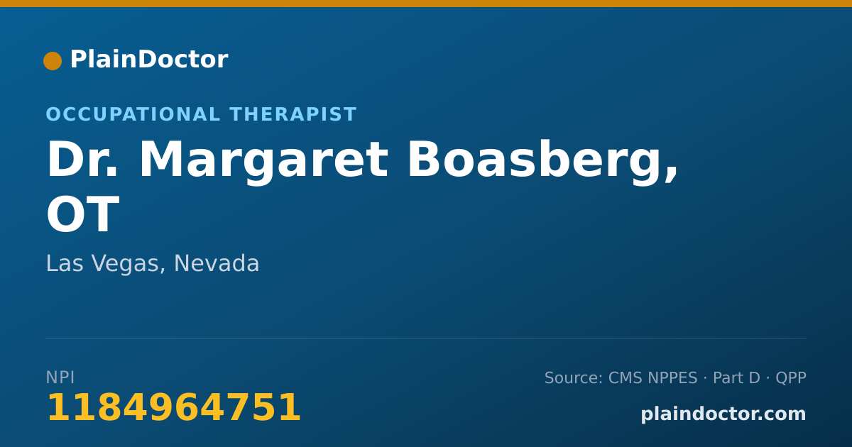 Shareable card for Margaret Boasberg, OT - Occupational Therapist, Las Vegas, NV