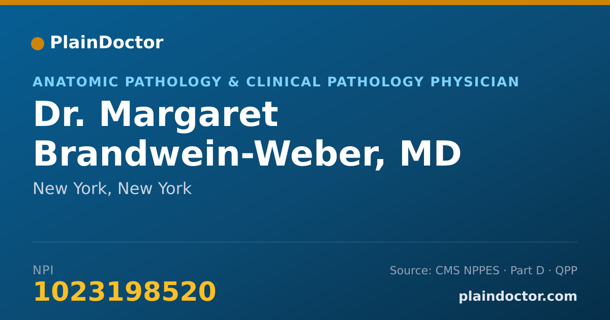 Shareable card for Margaret Brandwein-Weber, MD - Anatomic Pathology & Clinical Pathology Physician, New York, NY