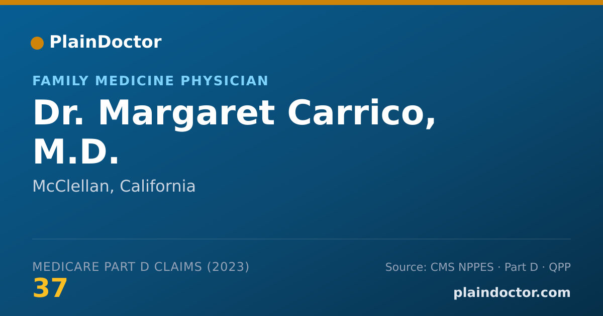 Shareable card for Margaret Carrico, M.D. - Family Medicine Physician, McClellan, CA