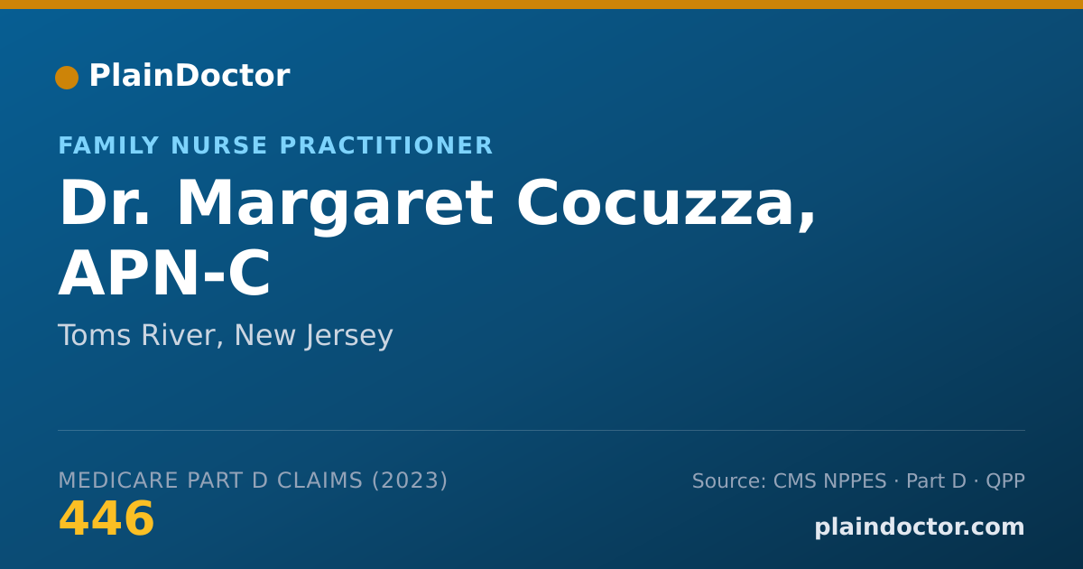 Shareable card for Margaret Cocuzza, APN-C - Family Nurse Practitioner, Toms River, NJ