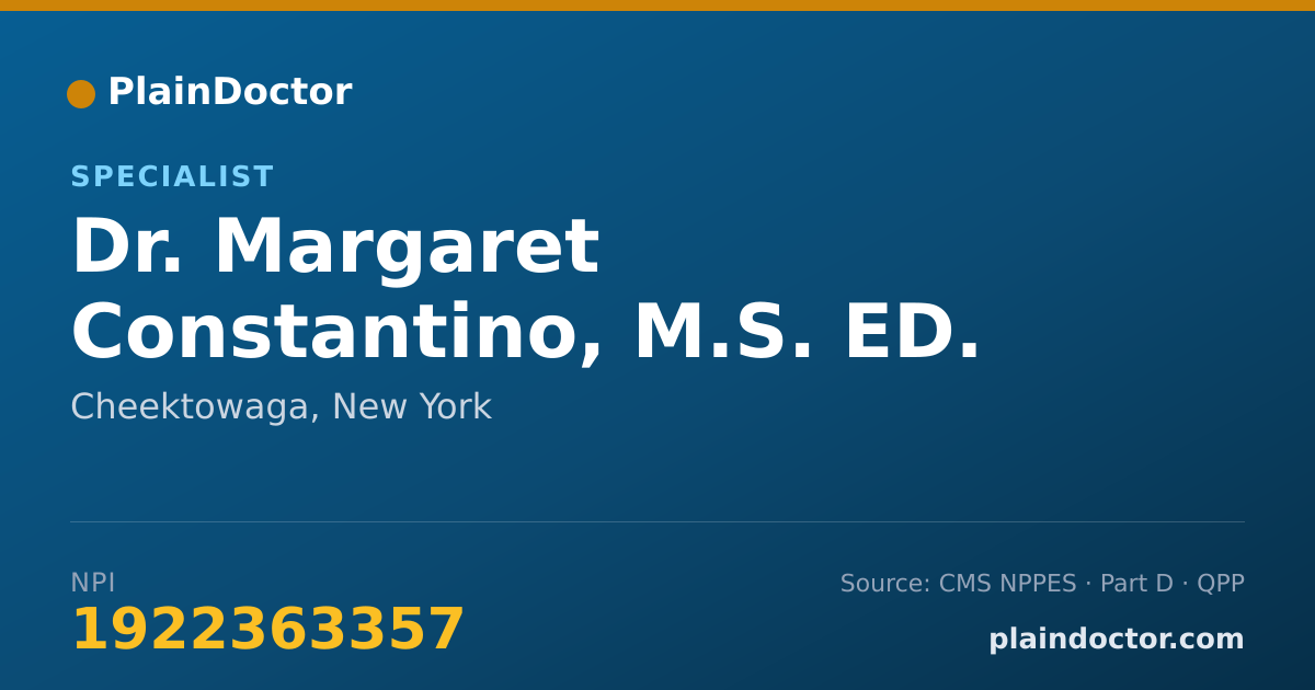 Shareable card for Margaret Constantino, M.S. ED. T.V.I. - Specialist, Cheektowaga, NY