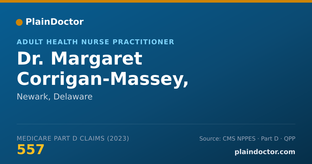 Shareable card for Margaret Corrigan-Massey, M.S.N., R.N.C.S. - Adult Health Nurse Practitioner, Newark, DE