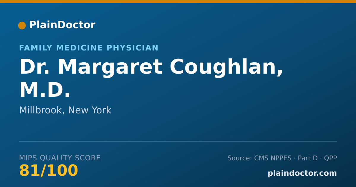 Shareable card for Margaret Coughlan, M.D. - Family Medicine Physician, Millbrook, NY
