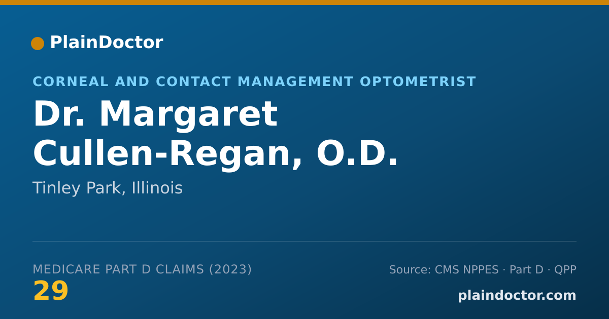 Shareable card for Margaret Cullen-Regan, O.D. - Corneal and Contact Management Optometrist, Tinley Park, IL