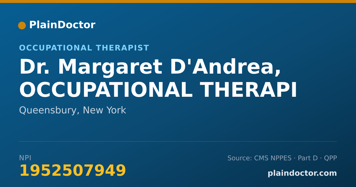 Shareable card for Margaret D'Andrea, OCCUPATIONAL THERAPI - Occupational Therapist, Queensbury, NY