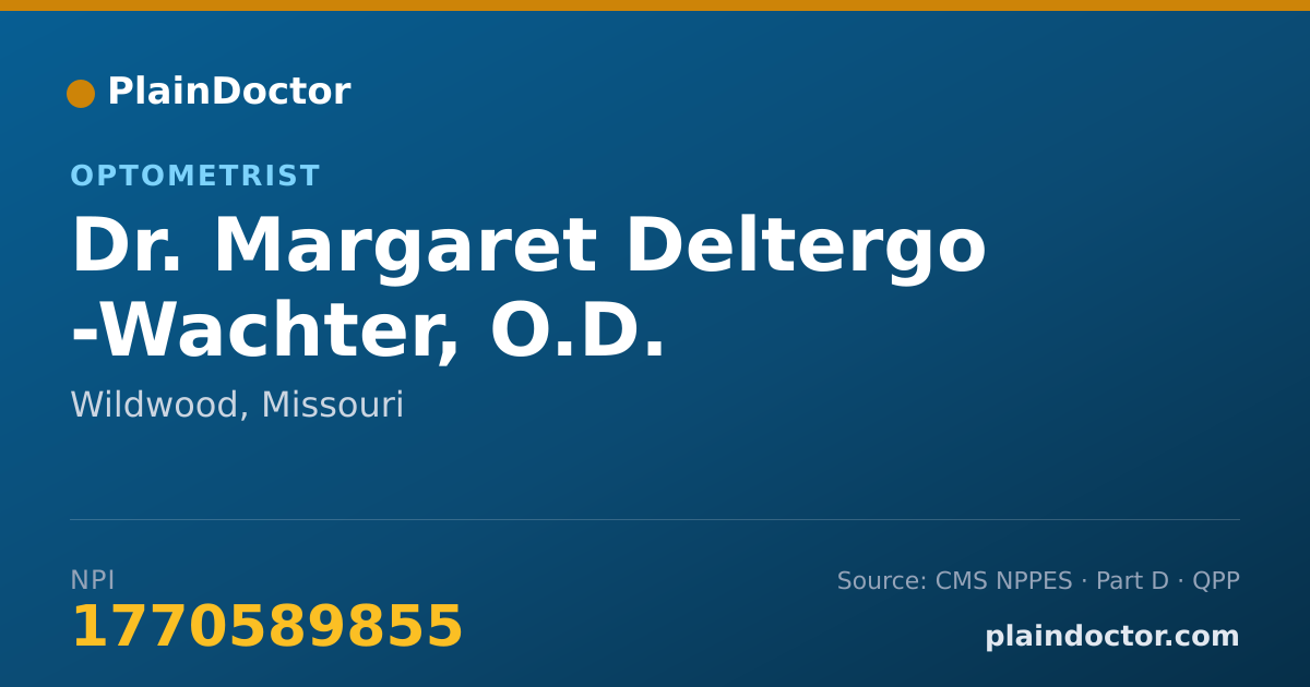 Shareable card for Margaret Deltergo -Wachter, O.D. - Optometrist, Wildwood, MO