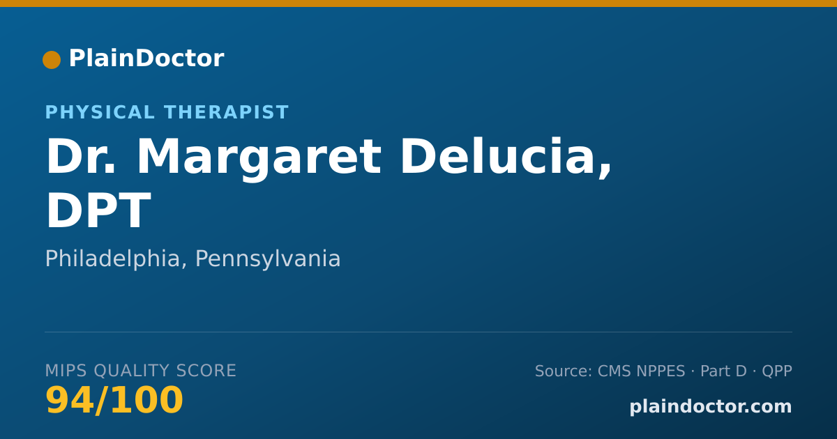 Shareable card for Margaret Delucia, DPT - Physical Therapist, Philadelphia, PA
