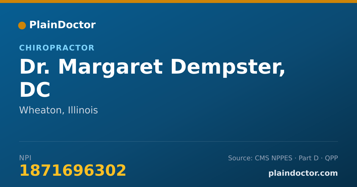 Shareable card for Margaret Dempster, DC - Chiropractor, Wheaton, IL