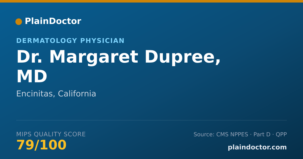 Shareable card for Margaret Dupree, MD - Dermatology Physician, Encinitas, CA