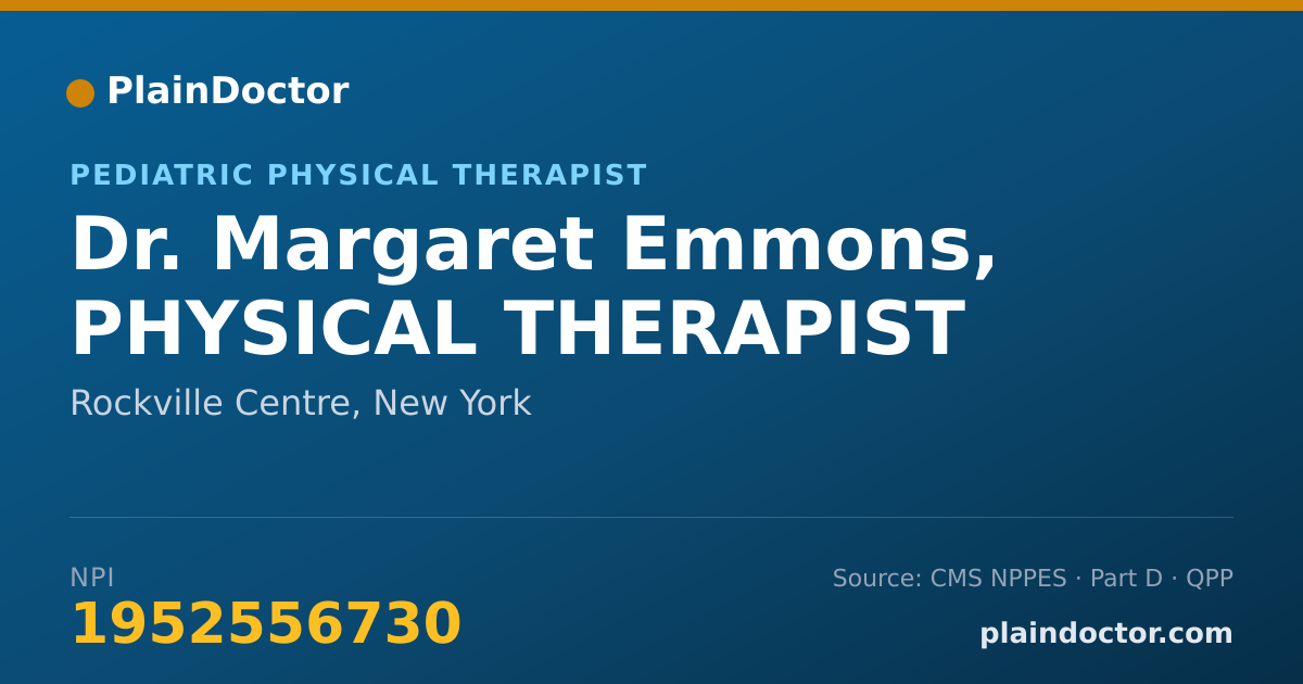 Shareable card for Margaret Emmons, PHYSICAL THERAPIST - Pediatric Physical Therapist, Rockville Centre, NY