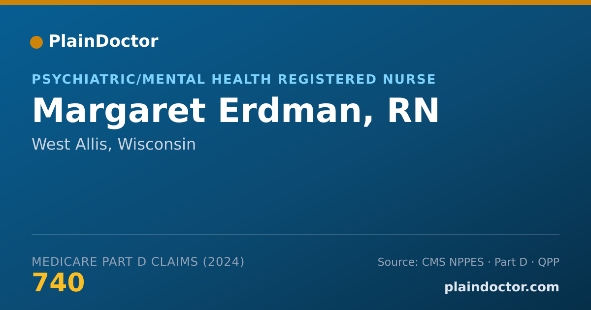 Shareable card for Margaret Erdman, RN - Psychiatric/Mental Health Registered Nurse, West Allis, WI