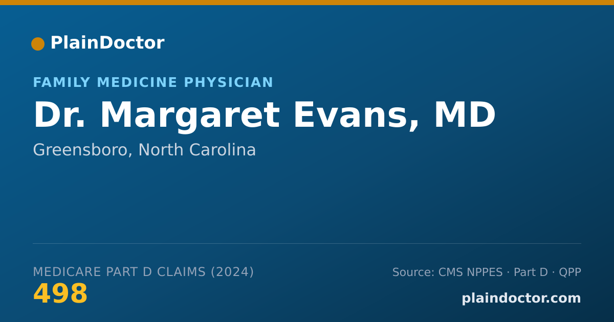 Shareable card for Margaret Evans, MD - Family Medicine Physician, Greensboro, NC