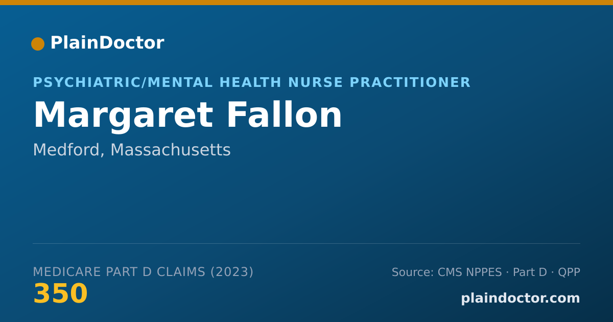 Shareable card for Margaret Fallon - Psychiatric/Mental Health Nurse Practitioner, Medford, MA