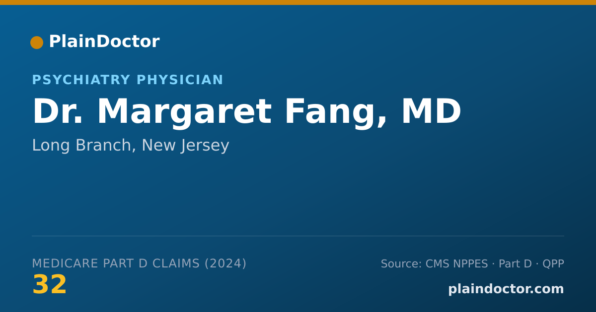 Shareable card for Margaret Fang, MD - Psychiatry Physician, Long Branch, NJ